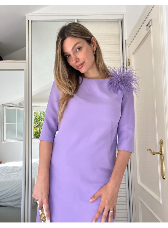 Ensemble blouse asymétrique avec broche et...