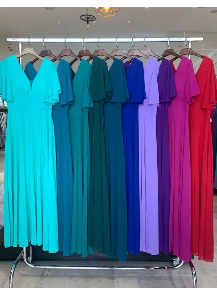 Vestido de fiesta largo con corte debajo del pecho