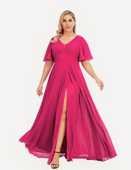 Vestido de fiesta largo con corte debajo del pecho