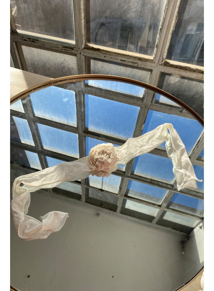 Party choker with ecru floral embellishment