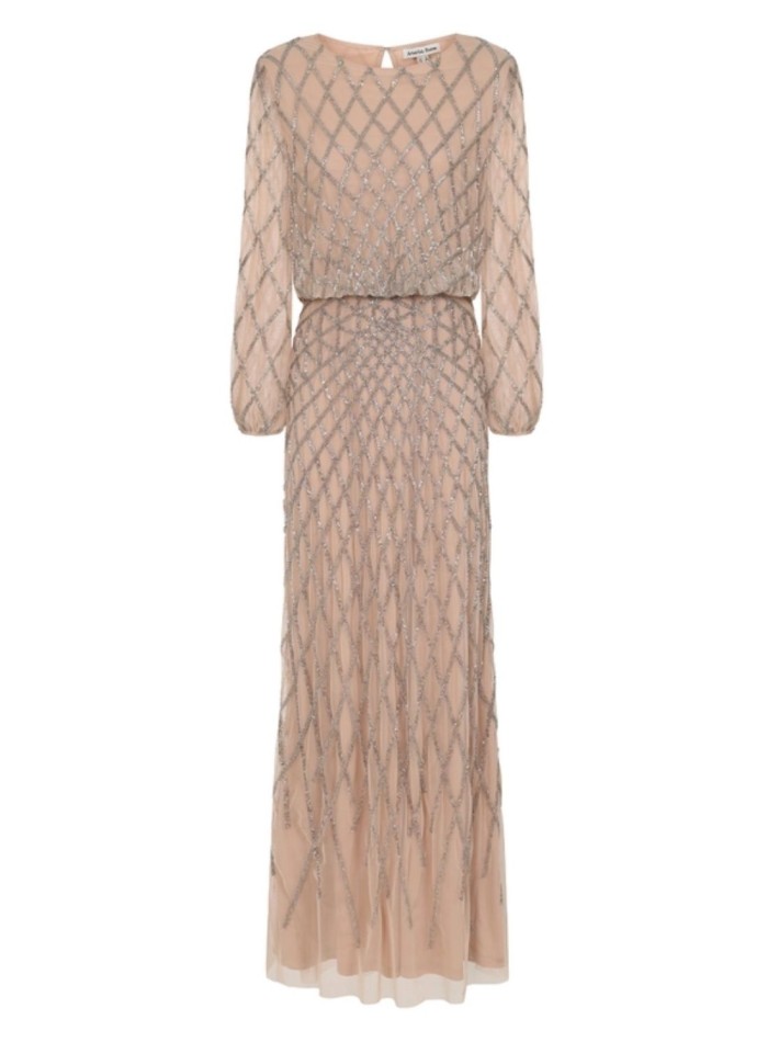 Vestido de fiesta largo con manga larga y...