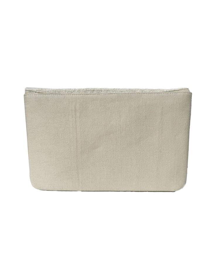 Cartera de mano con pájaros bordados a mano