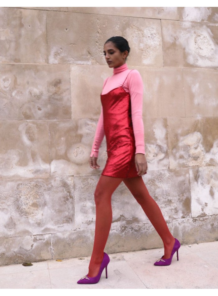 Zapatos de fiesta buganvilla de ante con...