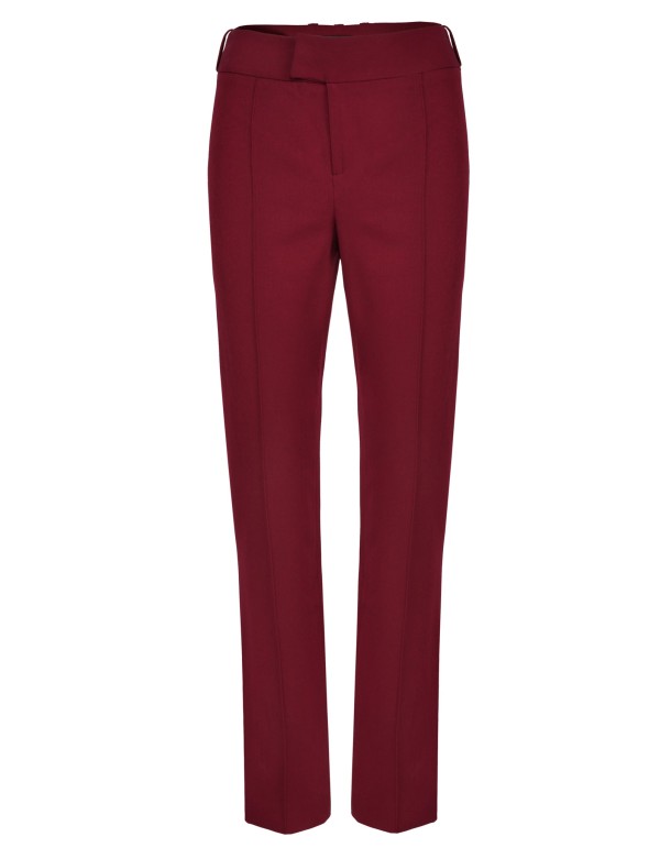Pantalon coupe droite bordeaux pour femmes
