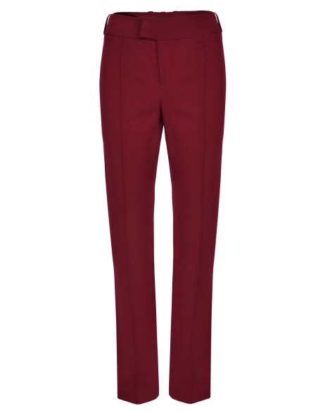 Pantalon coupe droite bordeaux pour femmes