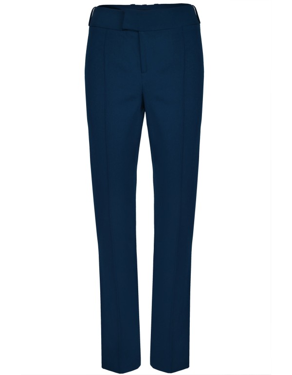 Pantalon coupe droite bleu marine pour femme