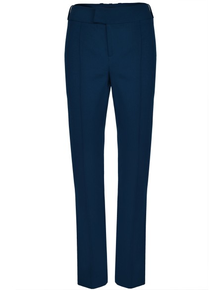 Pantalón azul marino de corte recto para mujer