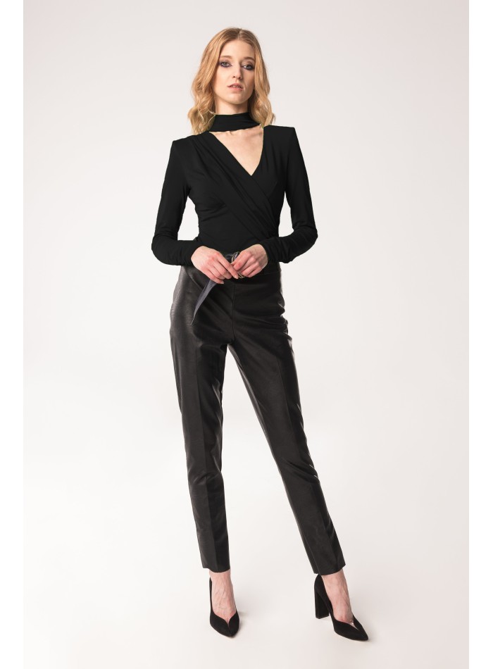 Long sleeve black body with high and...