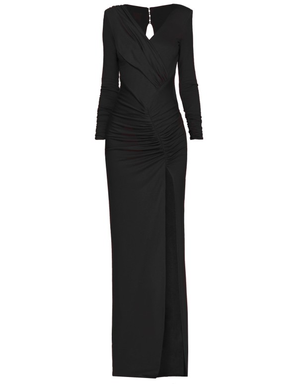 Black long dress with long sleeves 2