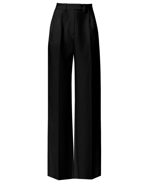 Pantalon de costume à taille haute palazzo noir