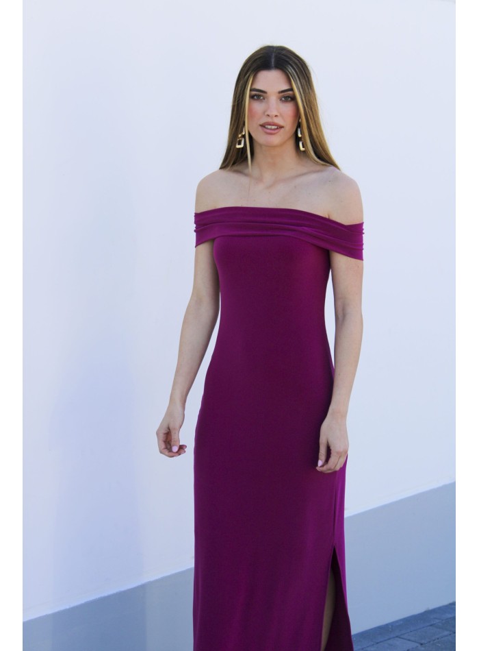 Robe longue de soirée pour invitée avec...