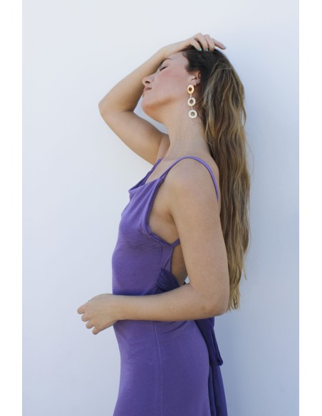 Vestido de fiesta largo con lazada y espalda descubierta