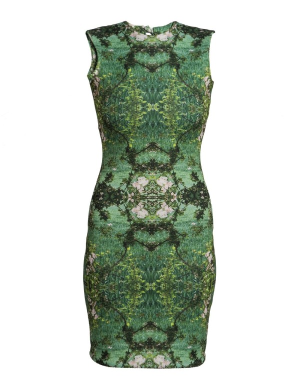 vestido de fiesta con estampado naturaleza de Coco Veve 2