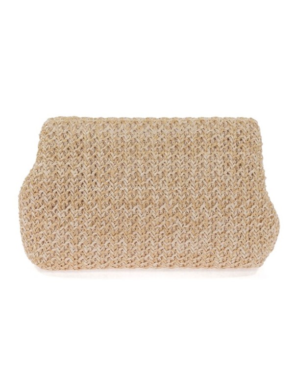 Bolso de rafia estilo saco con cadena 2