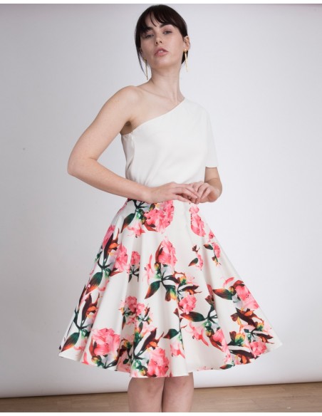Kate floral print flatered skirt