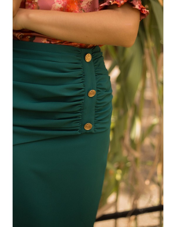 Blusa estampado floral con manga corta abullonada 2