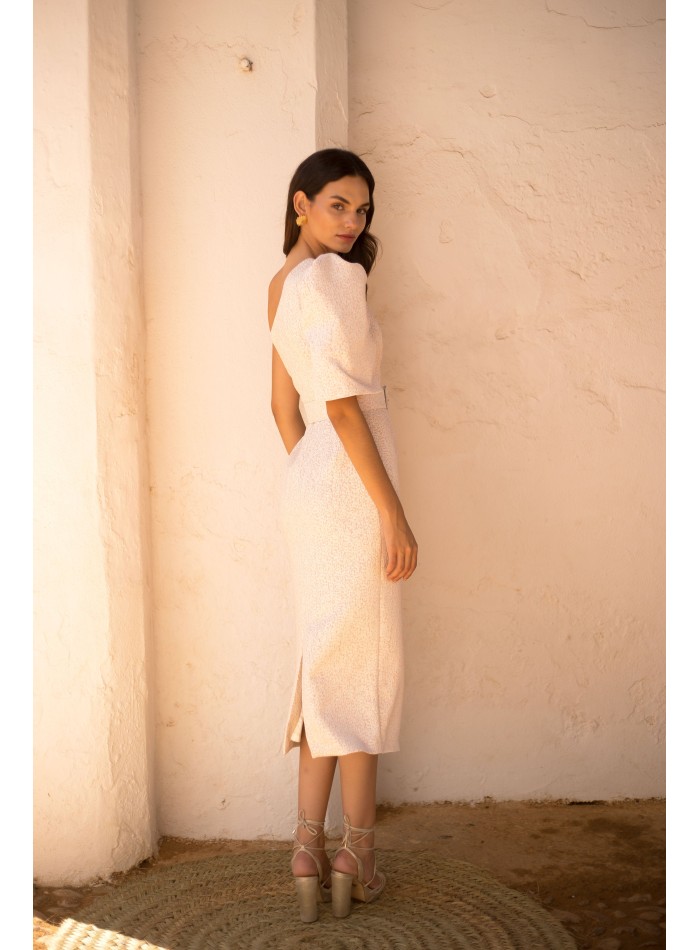 Robe asymétrique de soirée avec encolure...