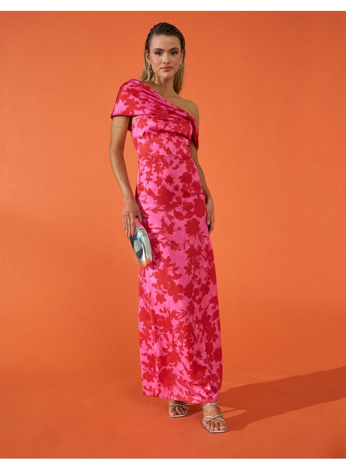 Robe longue de fête avec imprimé floral et...