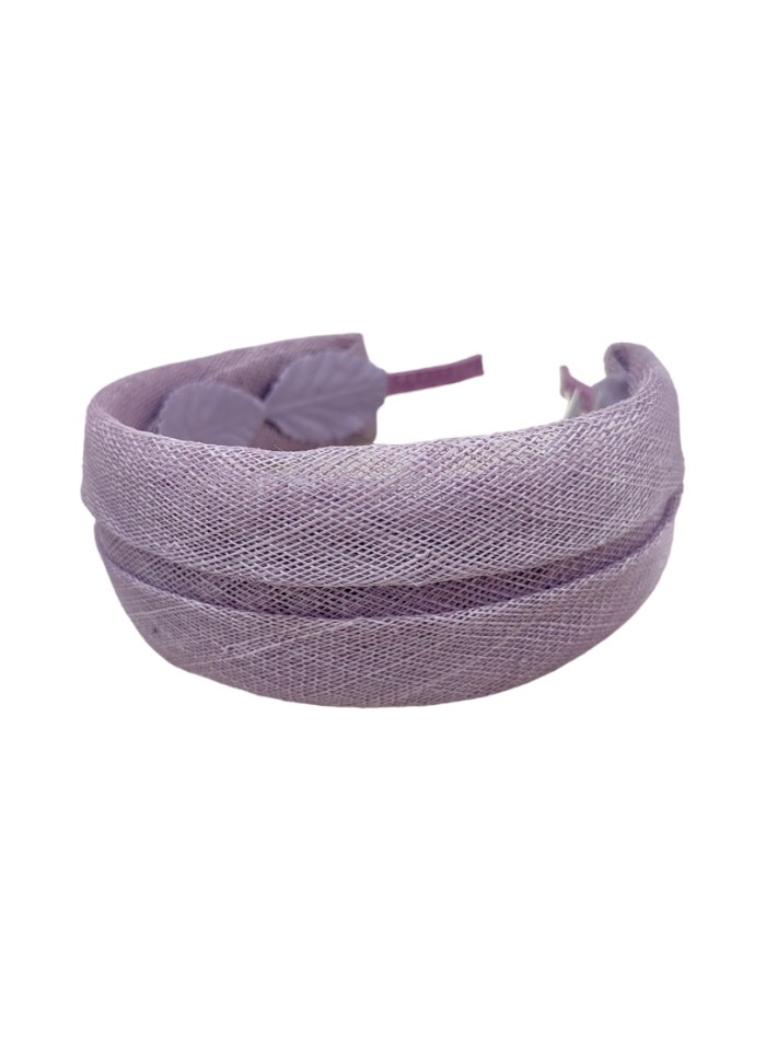 Bandeau d'invité en raphia mauve