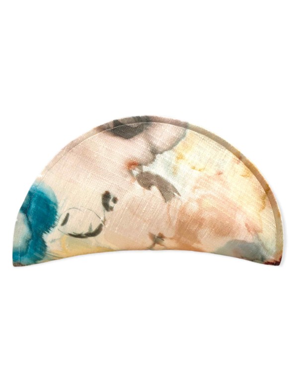 Sac de fête à imprimé floral bleu et beige