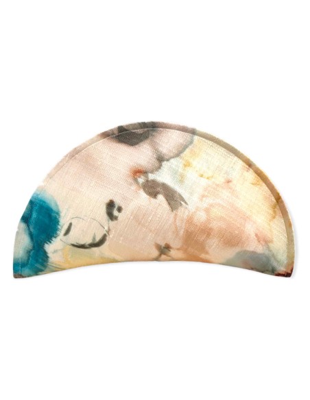 Sac de fête à imprimé floral bleu et beige