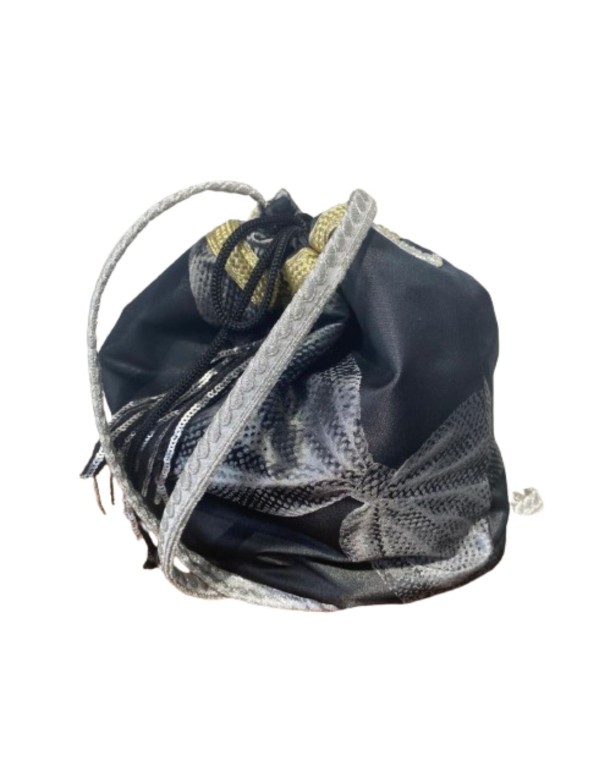 Black jaquard printed party bomboniere