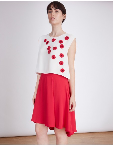 Asymmetric Skirt Kate Fuchsia