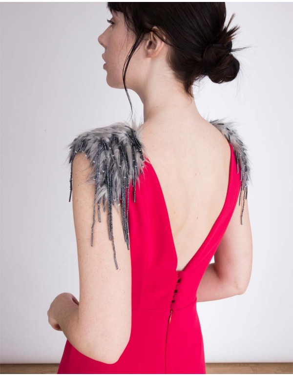 Long gown with Jeweled shoulders Pippa Lauren Lynn London - 4