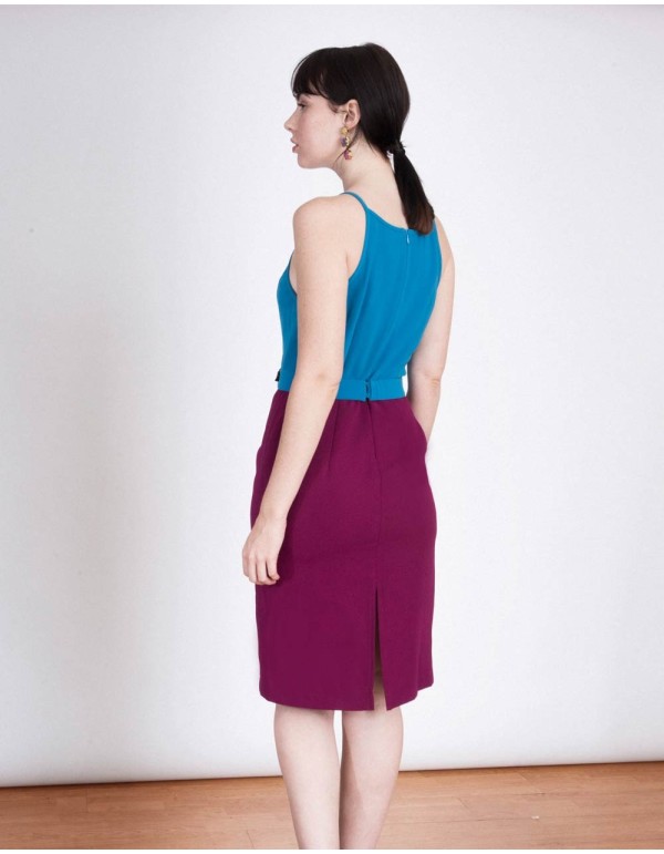 Vestido de Cóctel color-block Lucie Lauren Lynn London - 4 2