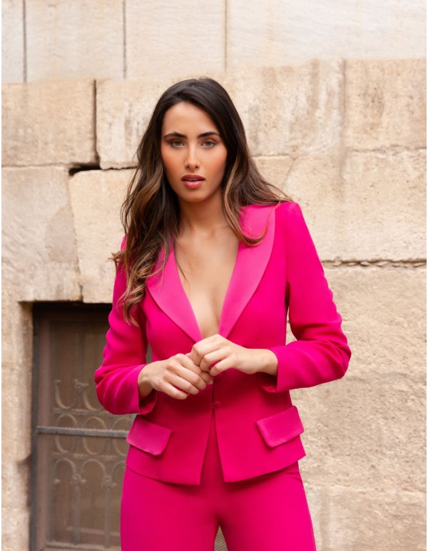 Veste de costume à revers et pantalon long et droit 2