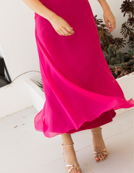 Sandale de soirée en cuir doré avec bracelet à la cheville