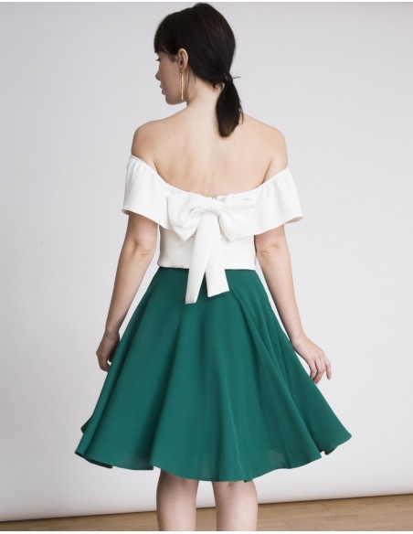 Above knee flatered skirt Green