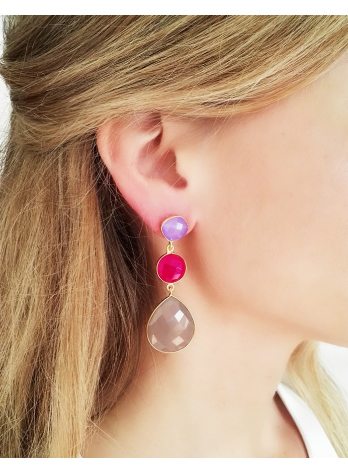 Detalle de los pendientes Ribbon. Pendientes largos de fiesta de Welowe en INVITADISIMA