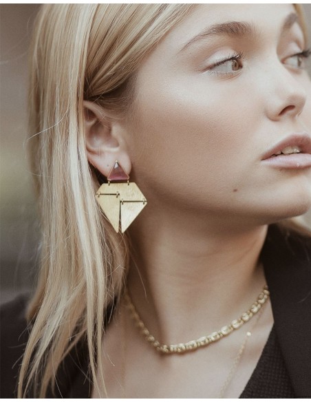 Baby Pink Origami Earrings