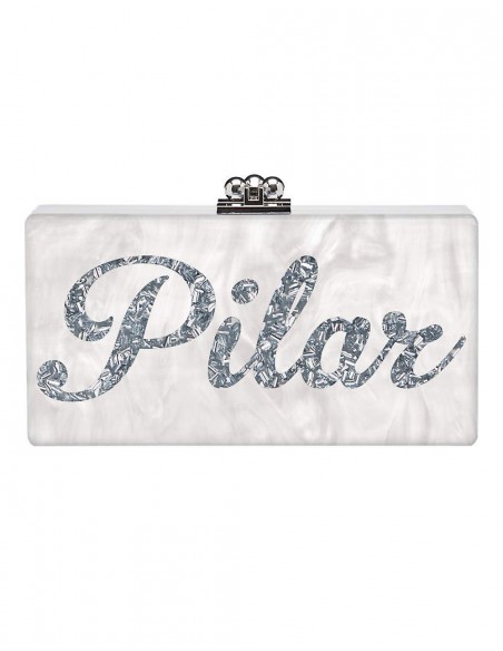 Cluth de fiesta personalizado con tu nombre o la palabra que tú quieras invitada perfecta para INVITADISIMA