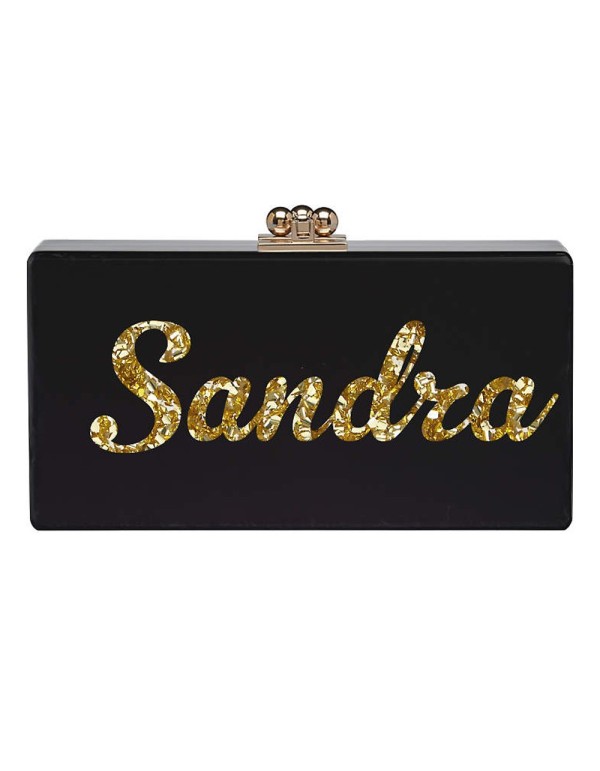 Clutch de fiesta personalizado con tu nombre o la palabra que tú quieras para invitadas perfectas INVITADISIMA