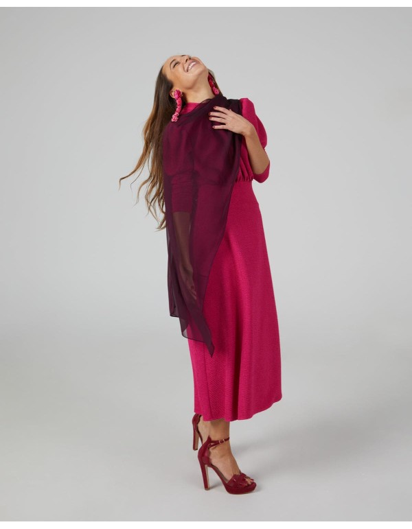 Long layer in cationic wine gauze with double threads 2