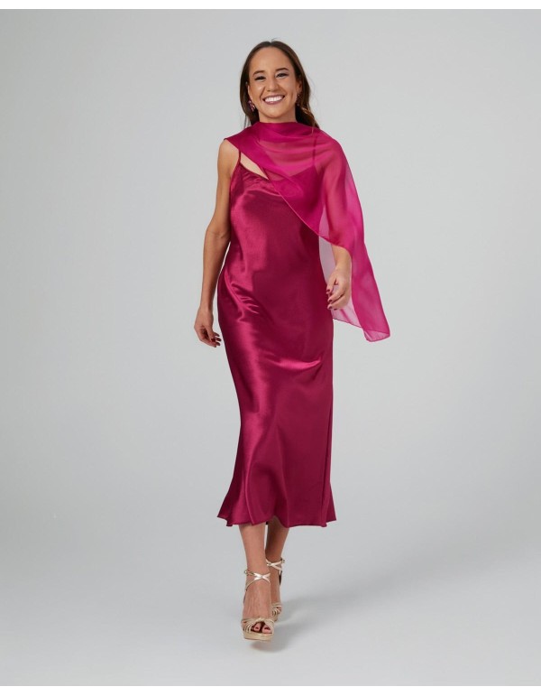 Bougainvillea double thread cationic chiffon cape 2