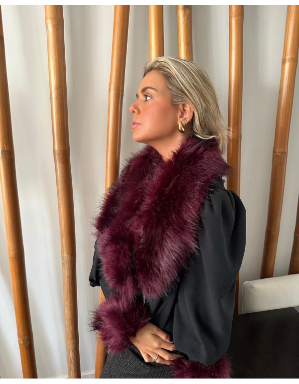 Étole de collier de vacances en poils de cerise