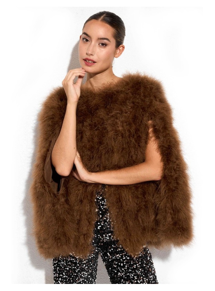 Capa plumas avestruz
