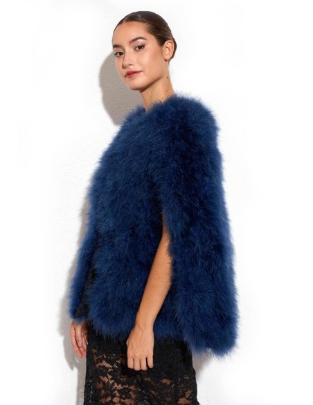 Couche invité en plumes d'autruche