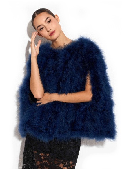 Ostrich feather cape