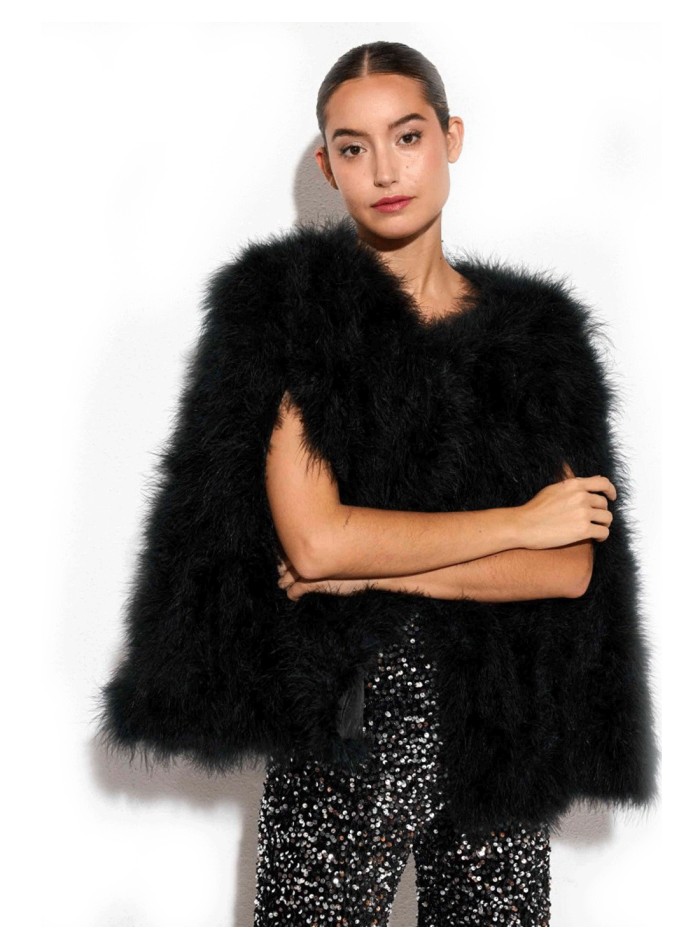 Ostrich feather cape
