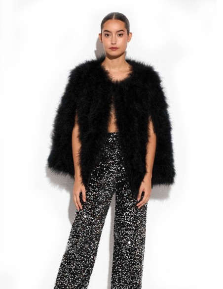 Ostrich feather cape