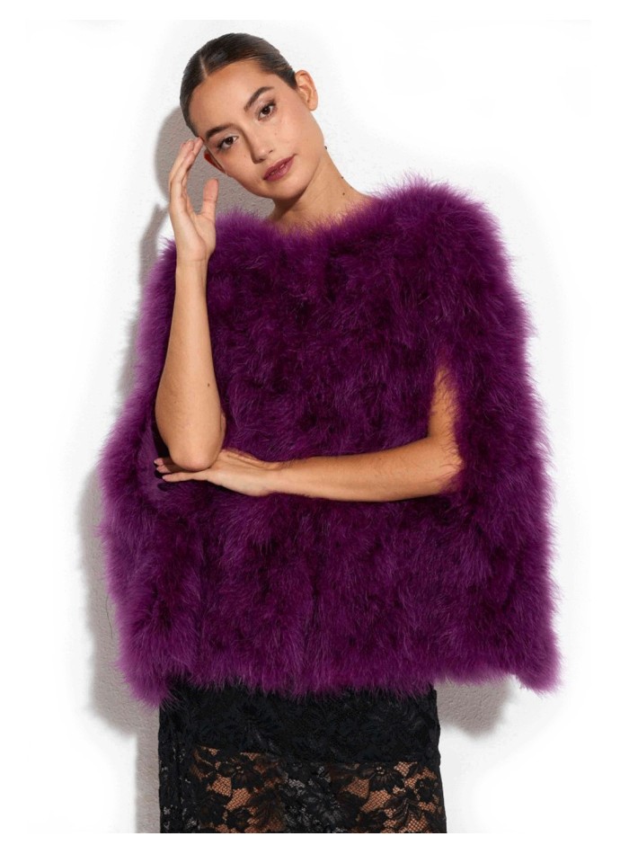Couche invité en plumes d'autruche