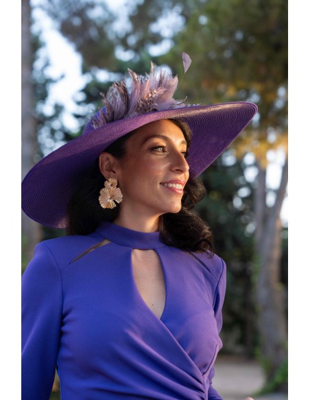 Robe de soirée midi drapée avec manches longues et fente dans la Jupe