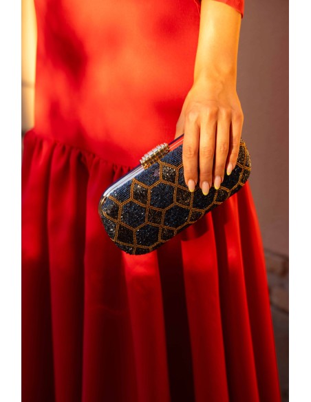 Robe midi rouge, robe bodycon ajustée avec jupe à volants et manches longues