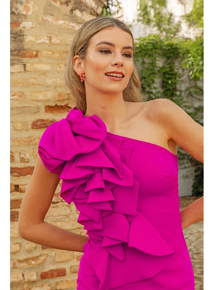 Robe de cocktail Bougainvillea à encolure...