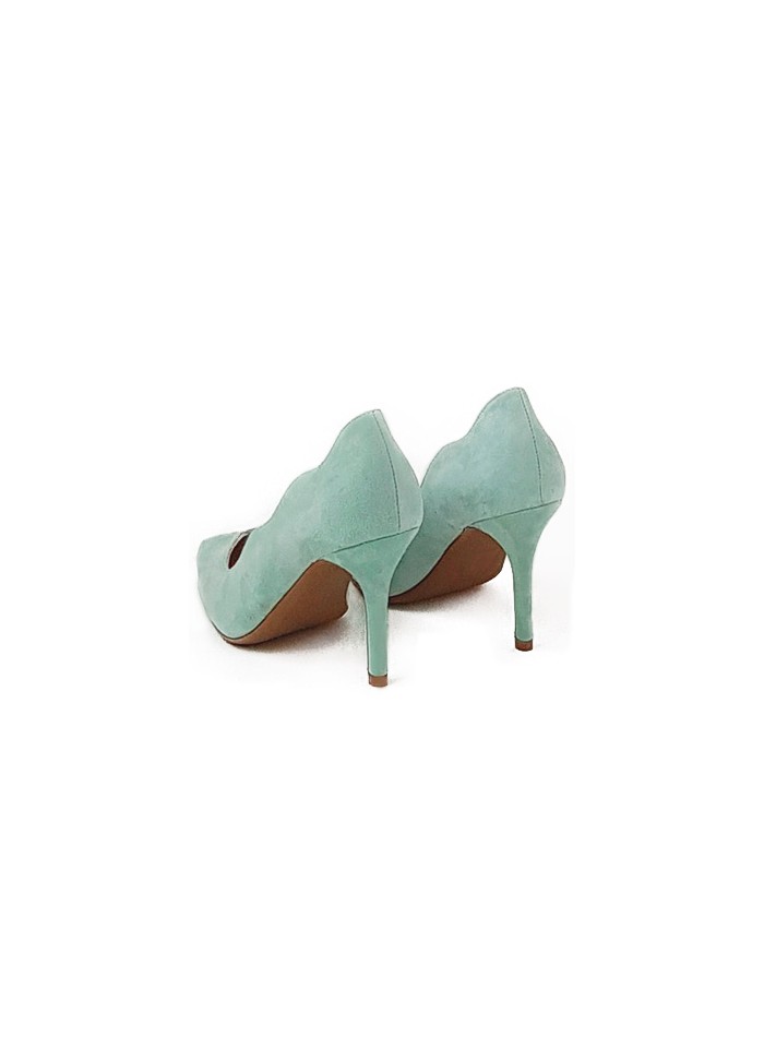 Suede party shoes with side design