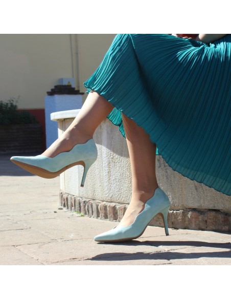 Chaussures de soirée en daim avec motif latéral